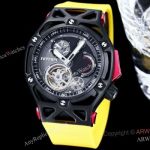 Replica Hublot Techframe Ferrari Tourbillon Chronograph Watch Black Case